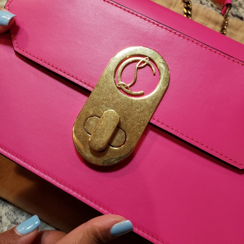 💕 NEW Christian Louboutin Mini Elisa in Hot Pink Calfskin - Picture 3 of 14